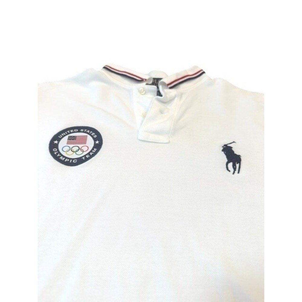 Polo Ralph Lauren Mens XL 2016 USA Olympic Team Big Pony Polo Shirt White
